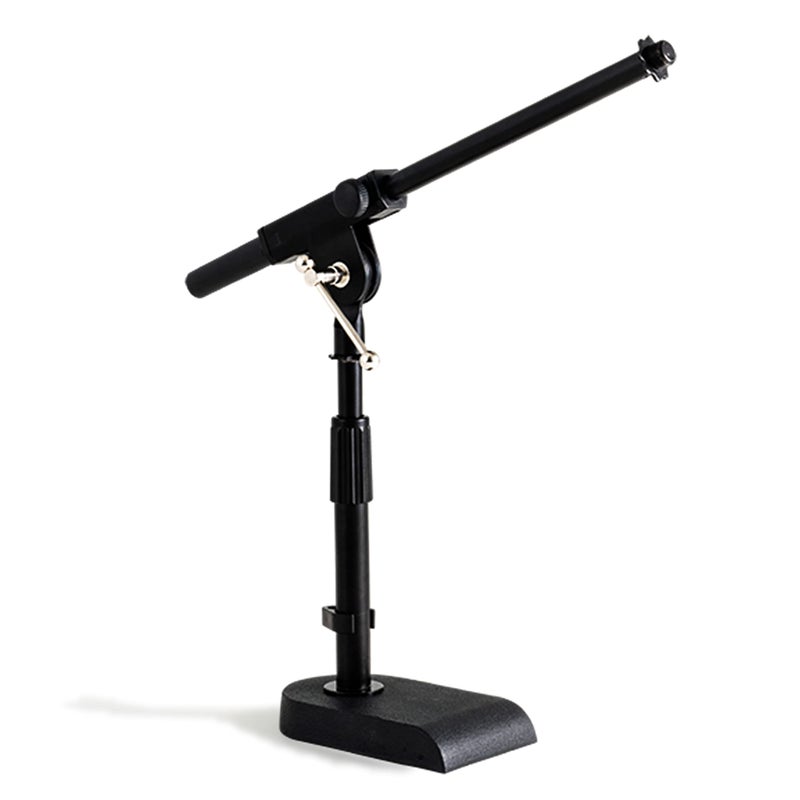 Stage Rocker Adjustable Low-profile Microphone Stand - Snare/Tom Bottom/Bass (Kick) Drum/Table Top, Adjustable Height, 15.75â€œ Telescoping Boom Arm, Clip-on cable holder, Powered by Hamilton (SR610111) - Image 1